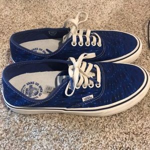 Like New!  Blue Vans mens size 8 women’s size 9.5!